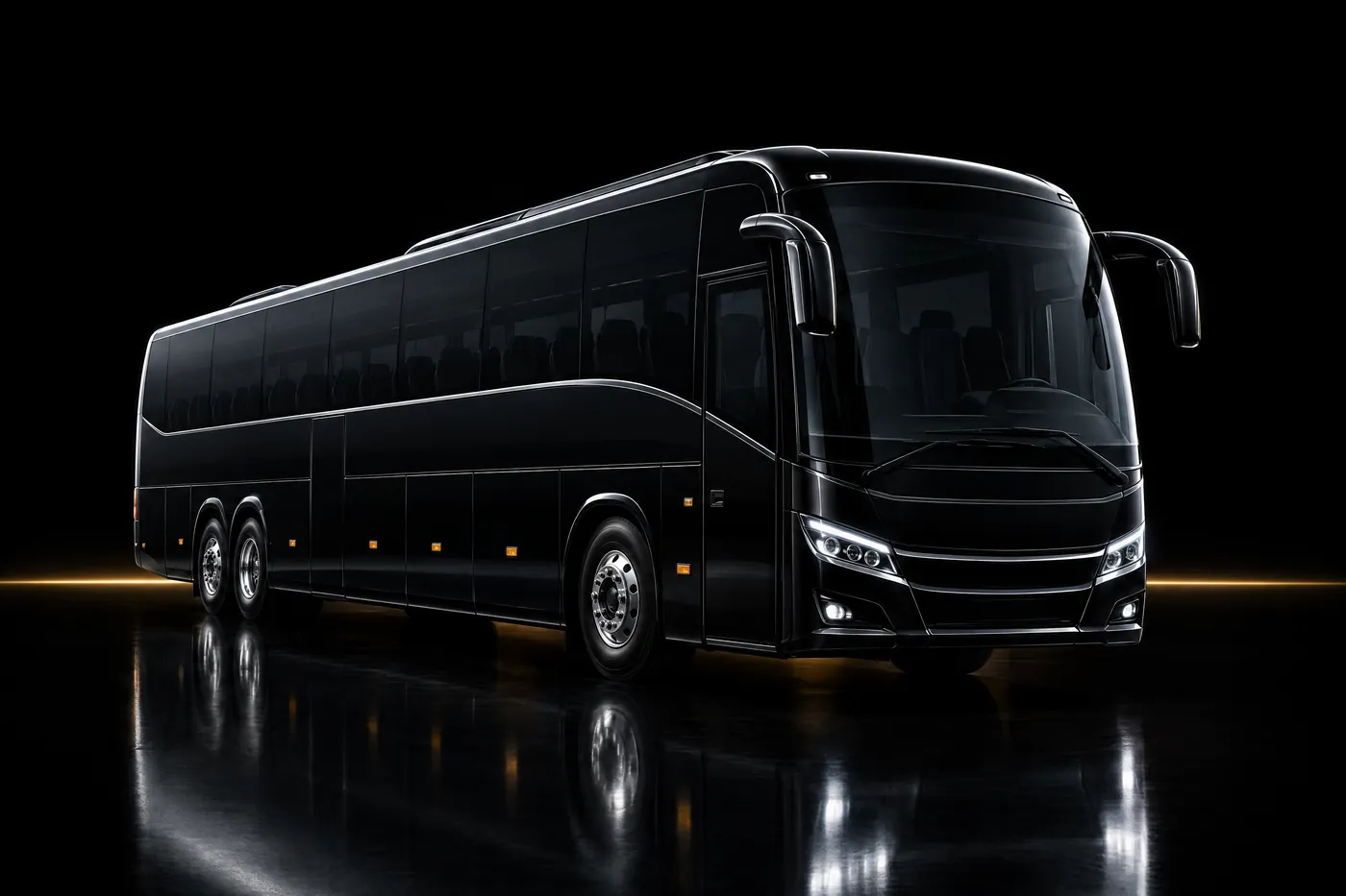 Autobús negro de 50 plazas
