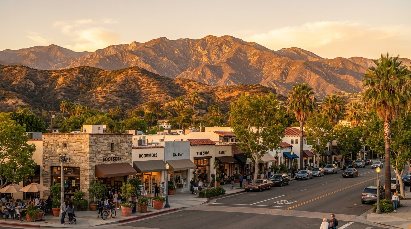 A bustling main street in the San Gabriel Valley, representing the Duarte local business community