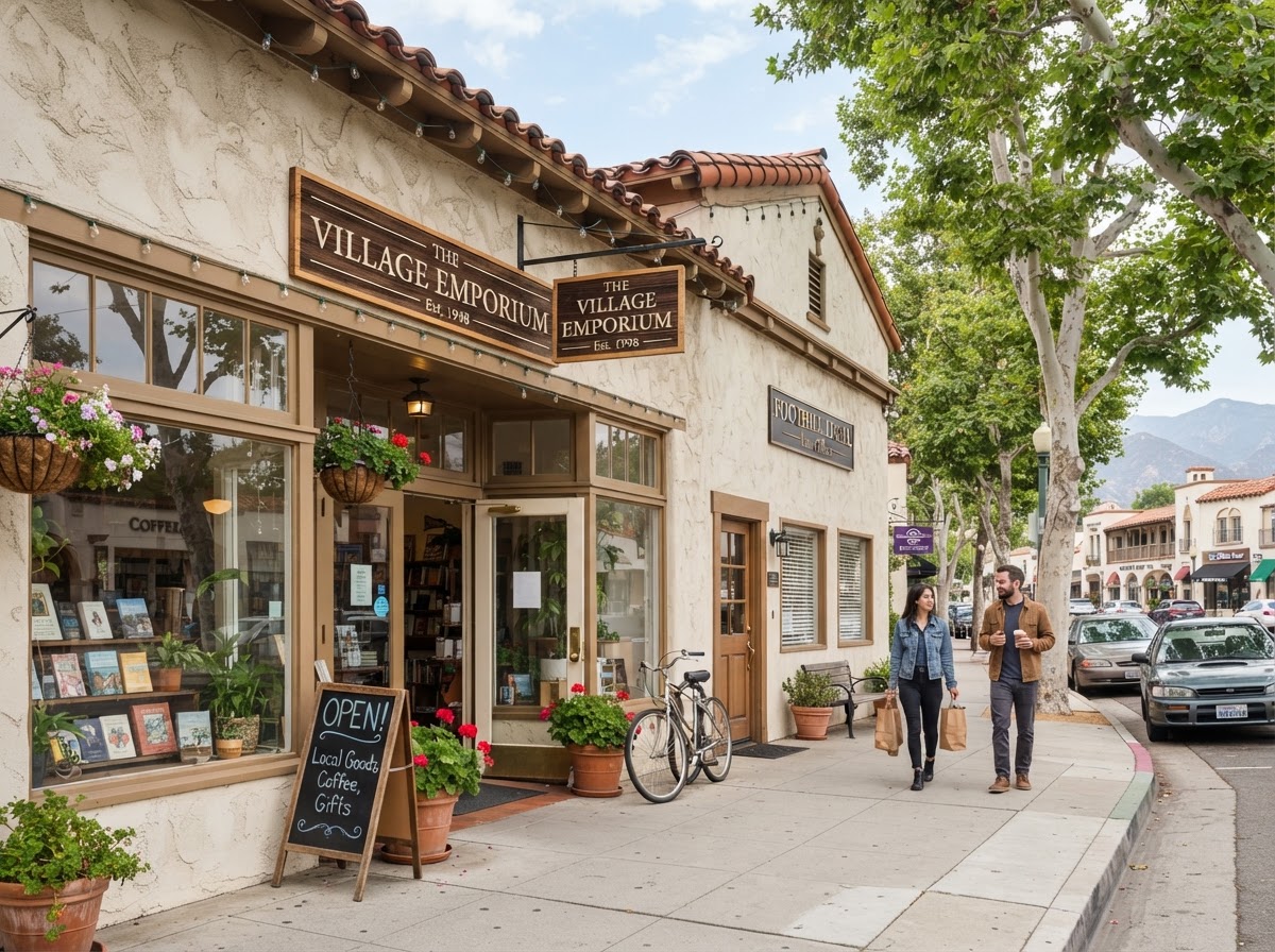 A welcoming local storefront in the San Gabriel Valley, representing the Claremont business community