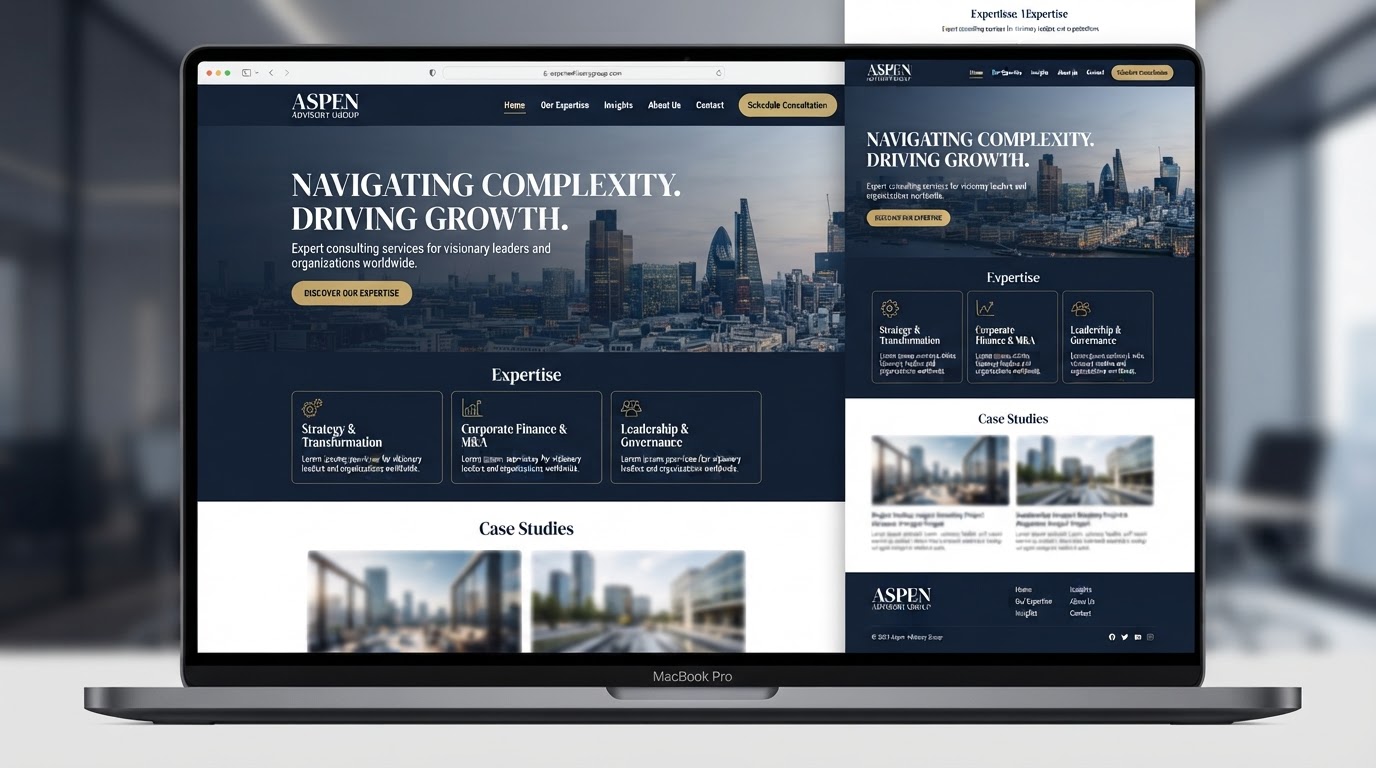 Aspen Advisory Group — sample website concept