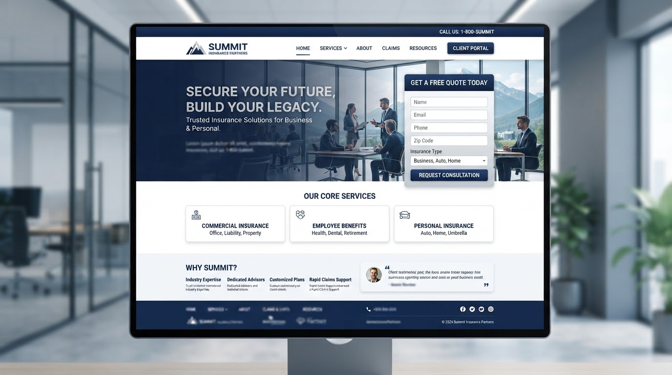 Summit Insurance Partners — sample website concept