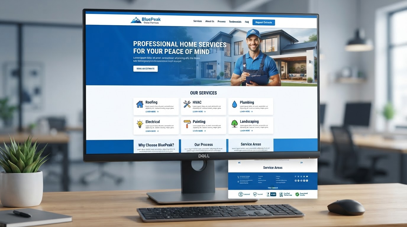 BluePeak Home Services — sample website concept