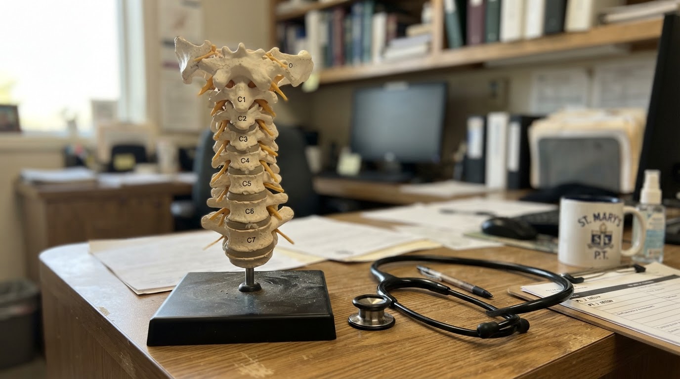cervical disc herniation spine model showing pinched nerve radiculopathy relief in Windsor