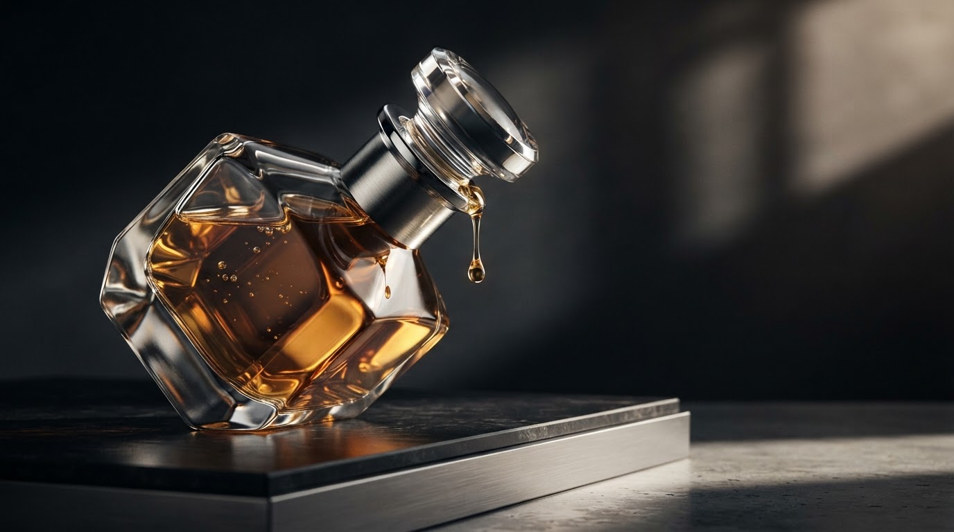 Premium advertising campaign — chrome, glass and liquid