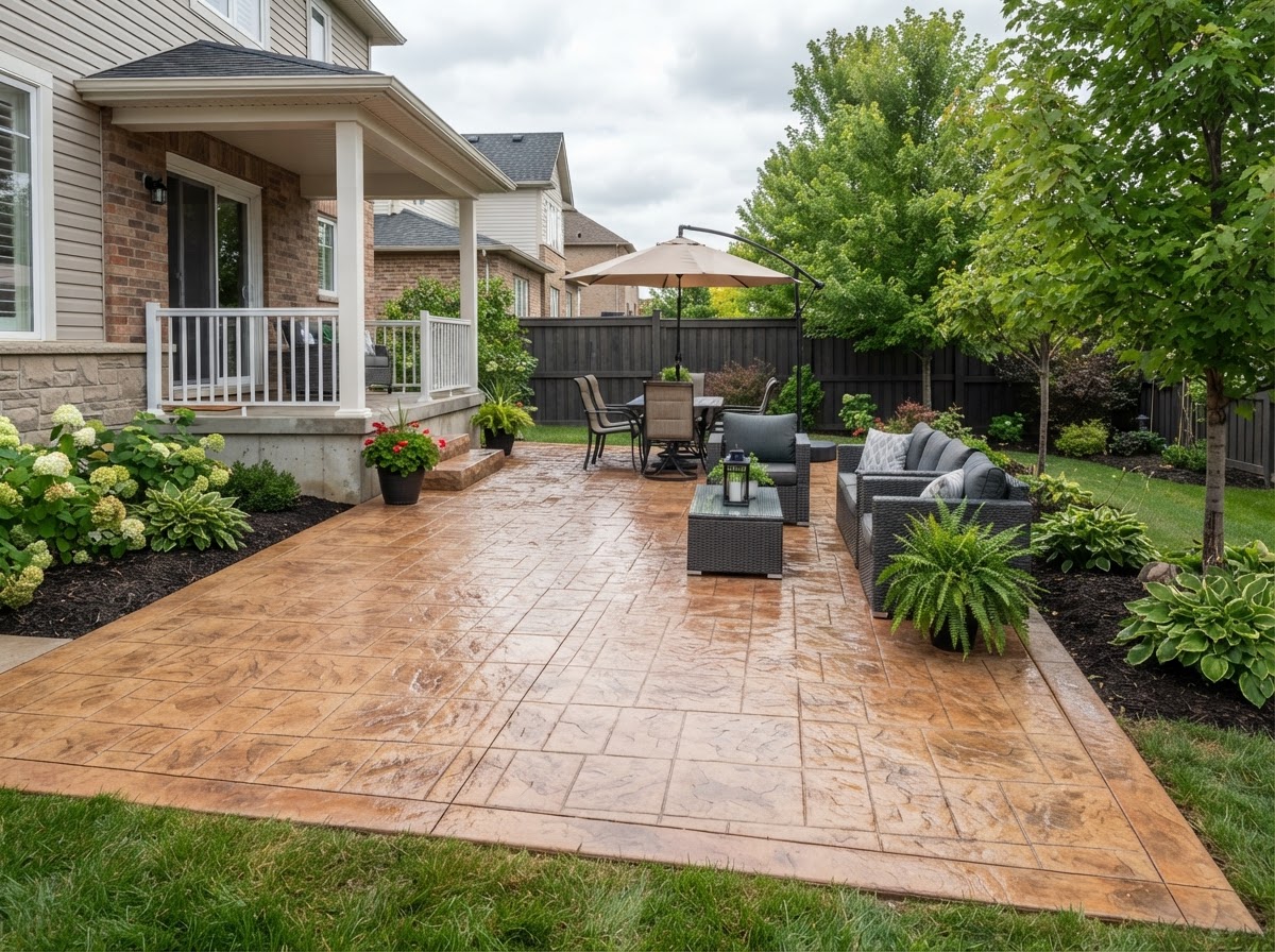 Stamped Concrete Patio — Orchard Park