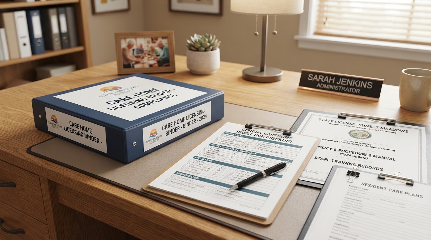Licensing binder and inspection checklist