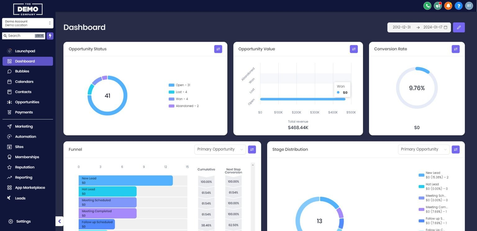 B&E Systems all-in-one operations and CRM dashboard