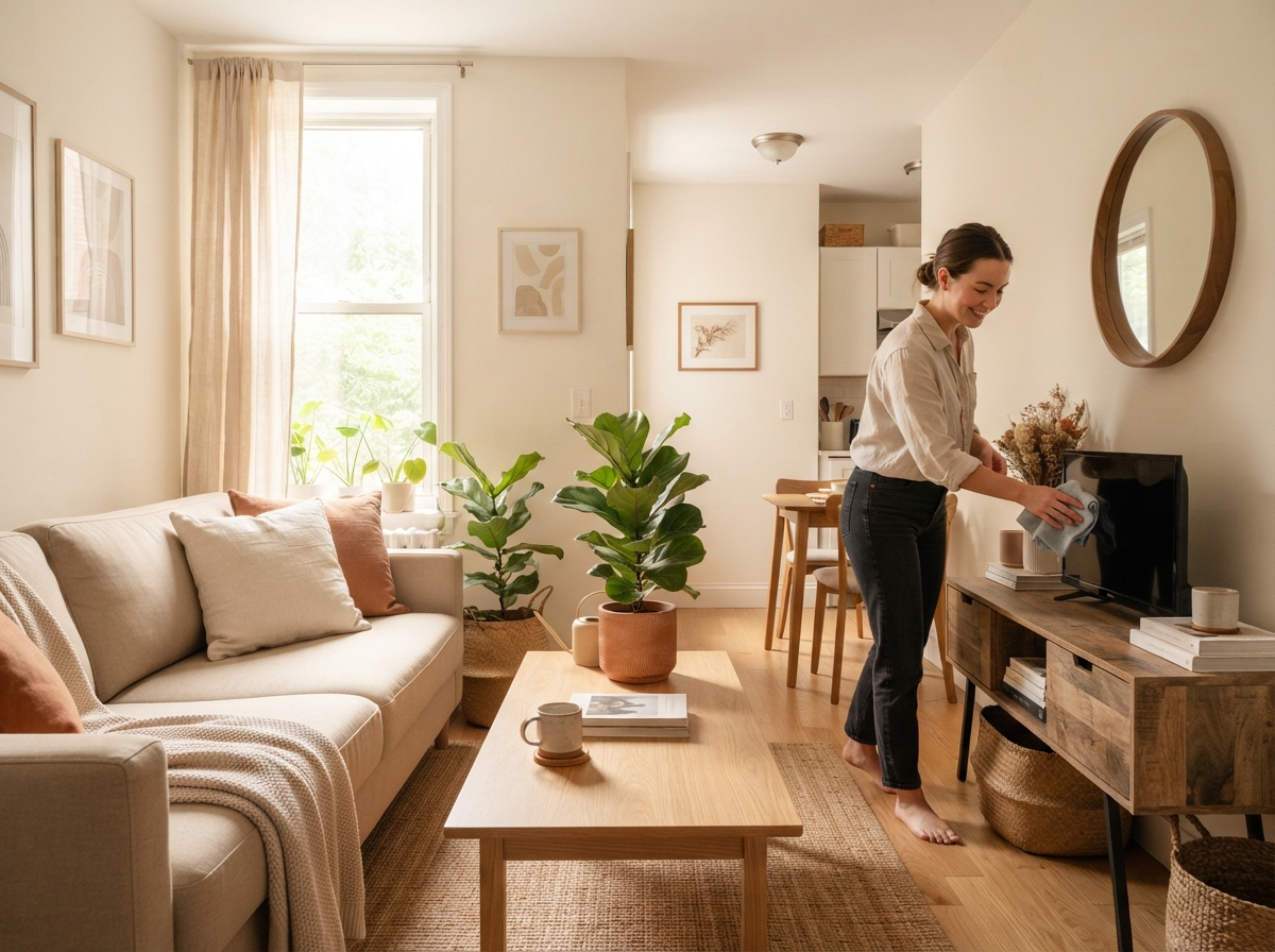A clean apartment space ready for move-in