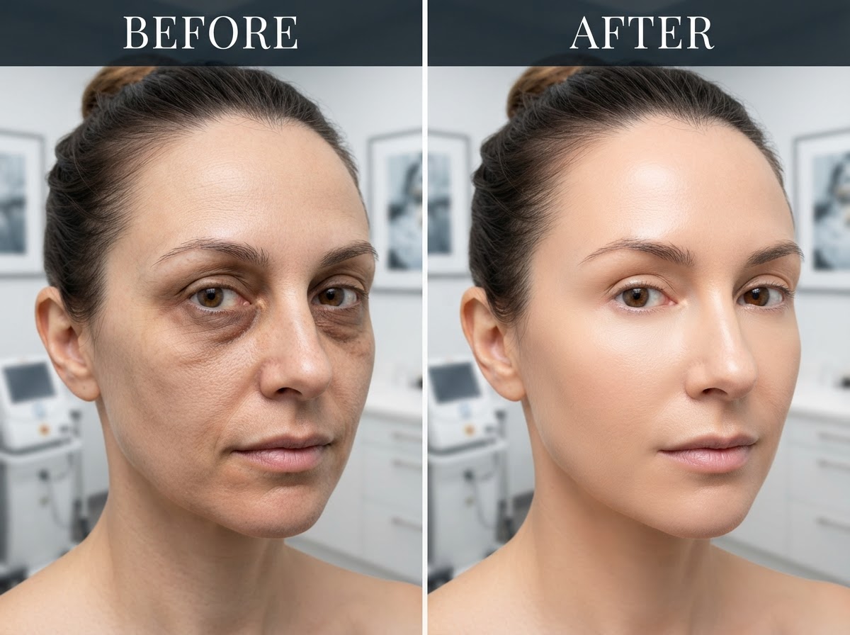 Halo Spa Center Clinical Before and After Under Eye Result 3