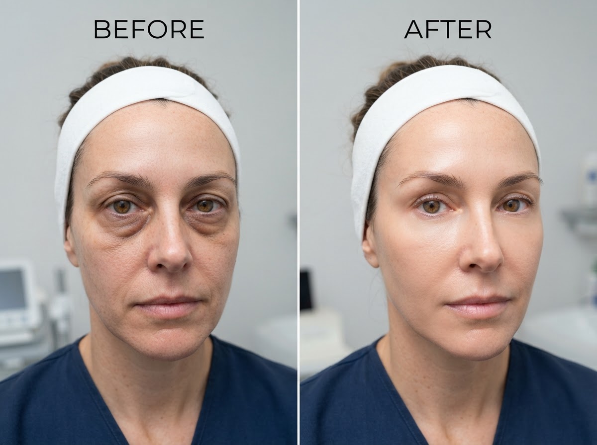 Halo Spa Center Clinical Before and After Under Eye Result 1