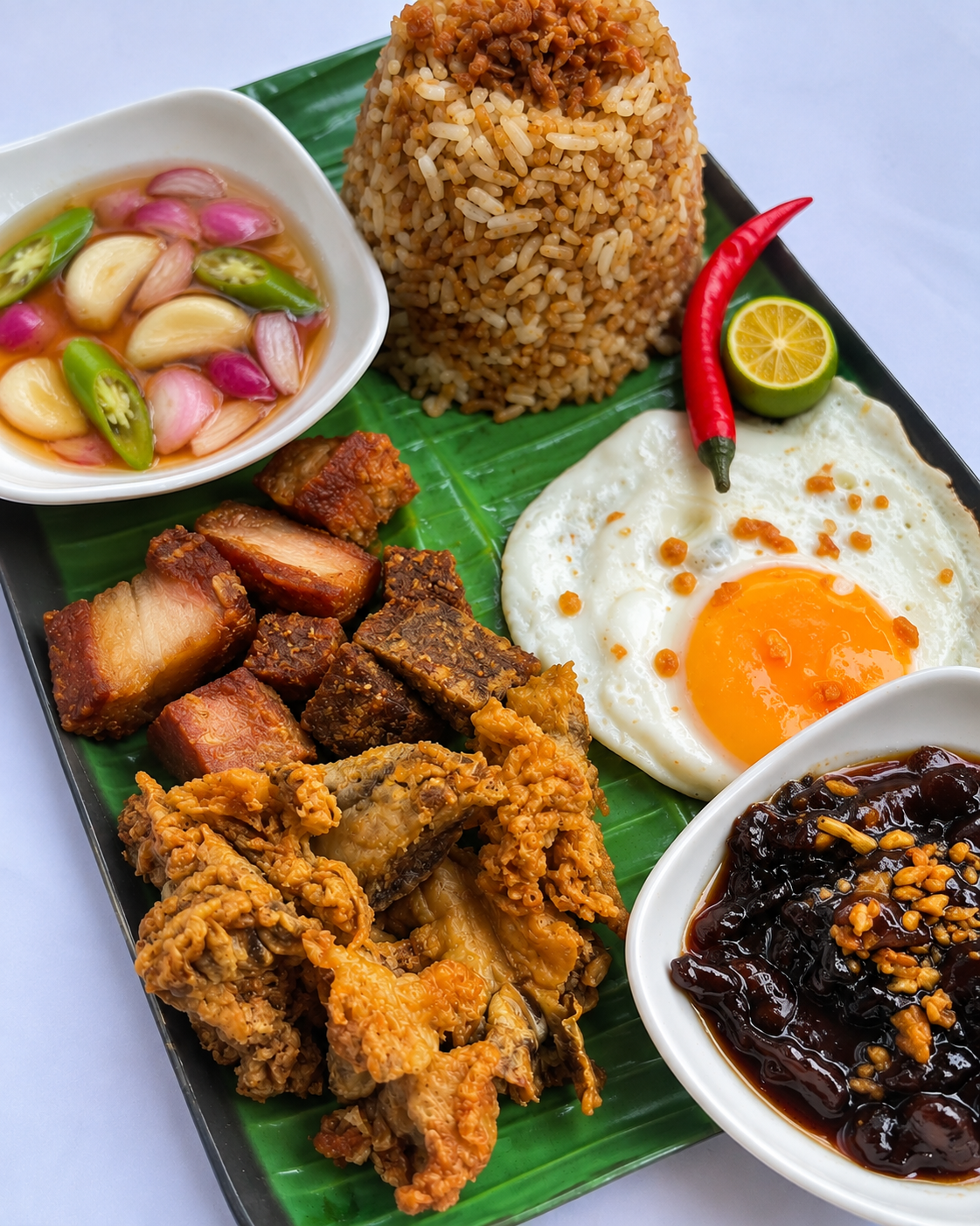 Combo Silog: Tapa, Bagnet & Bulaklak