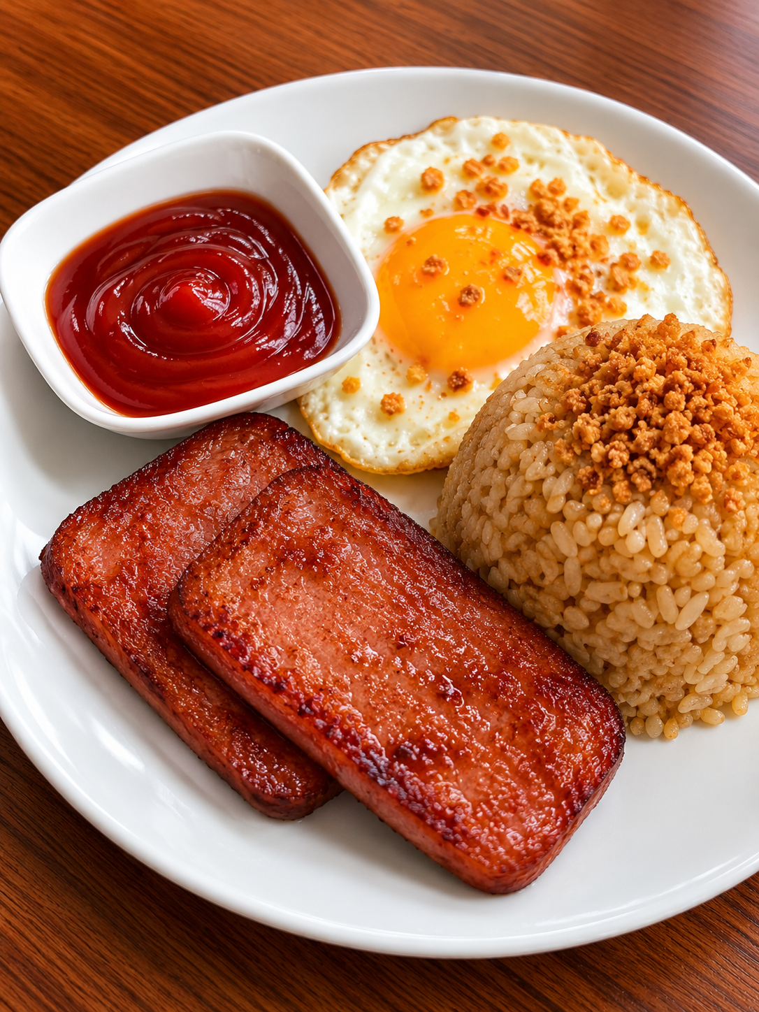 Crispy Pan-Fried Spamsilog
