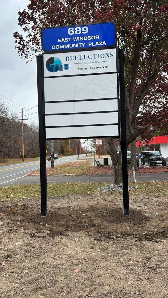 Reflections Medical Spa — Multi-Tenant Plaza Sign