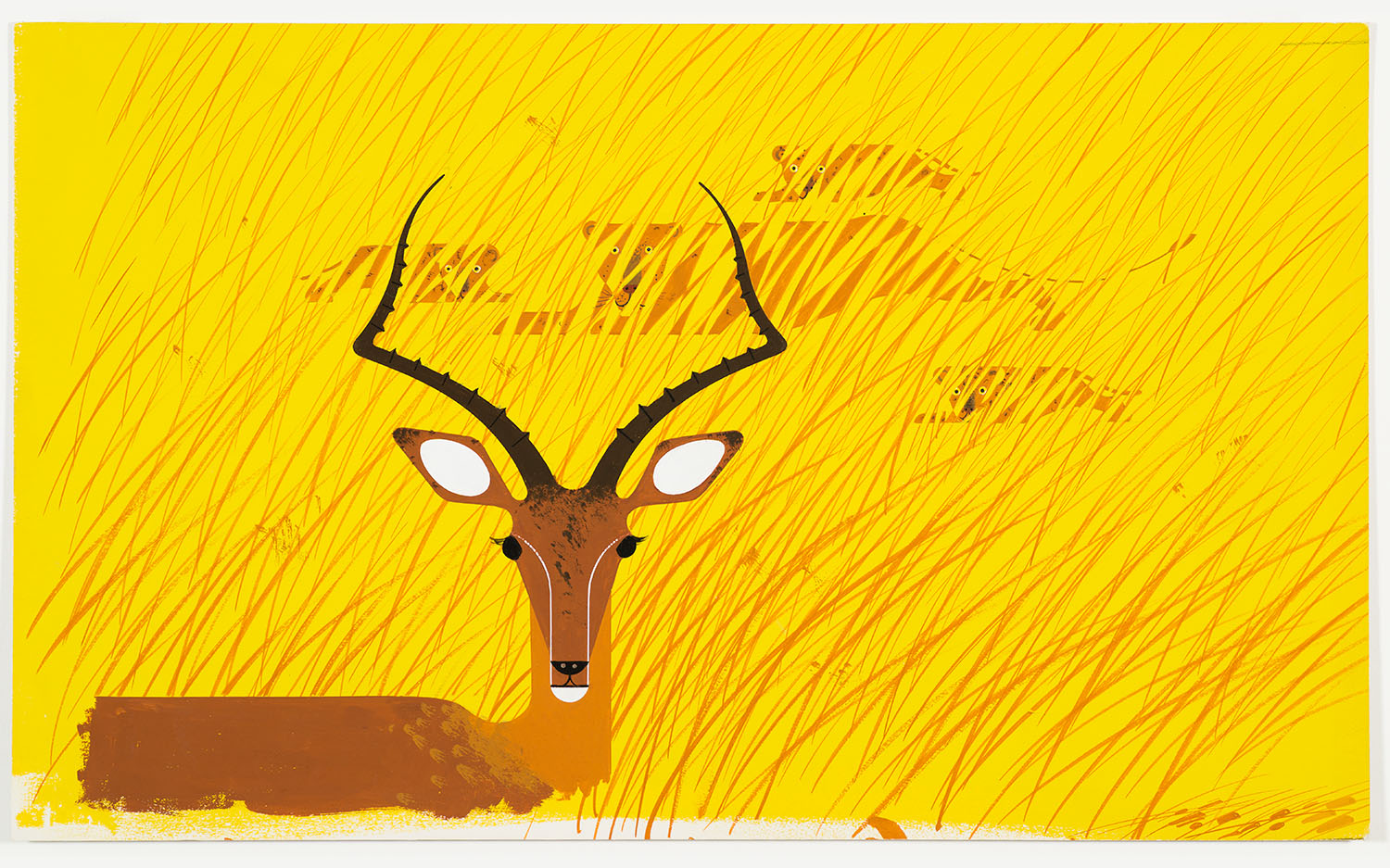 Charley Harper artwork Impala in the Grass representing the Charley Harper exhibition at Cincinnati Art Museum