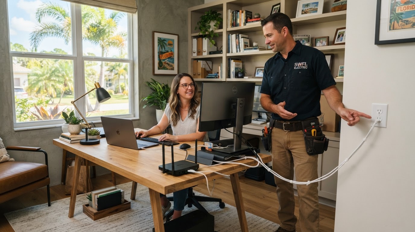 Home Office Electrical Planning: Outlets, Circuits & Surge Protection for Florida Homes