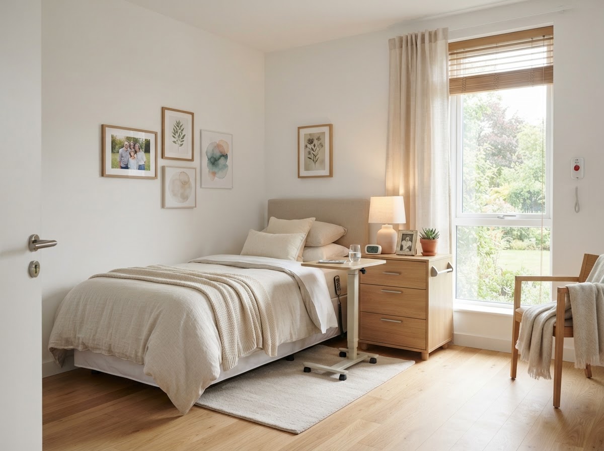 Avenue Home private resident bedroom suite with natural light