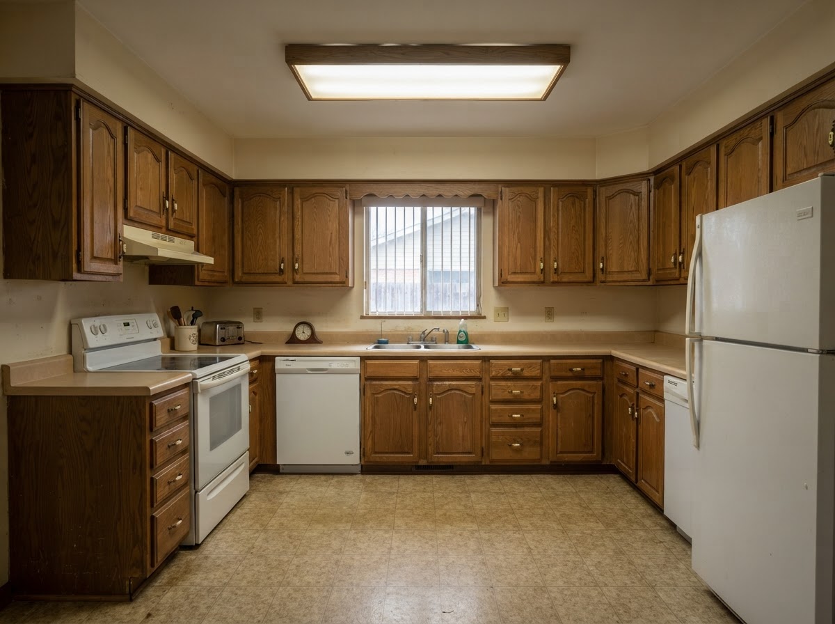 Kitchen remodel before and after — Before