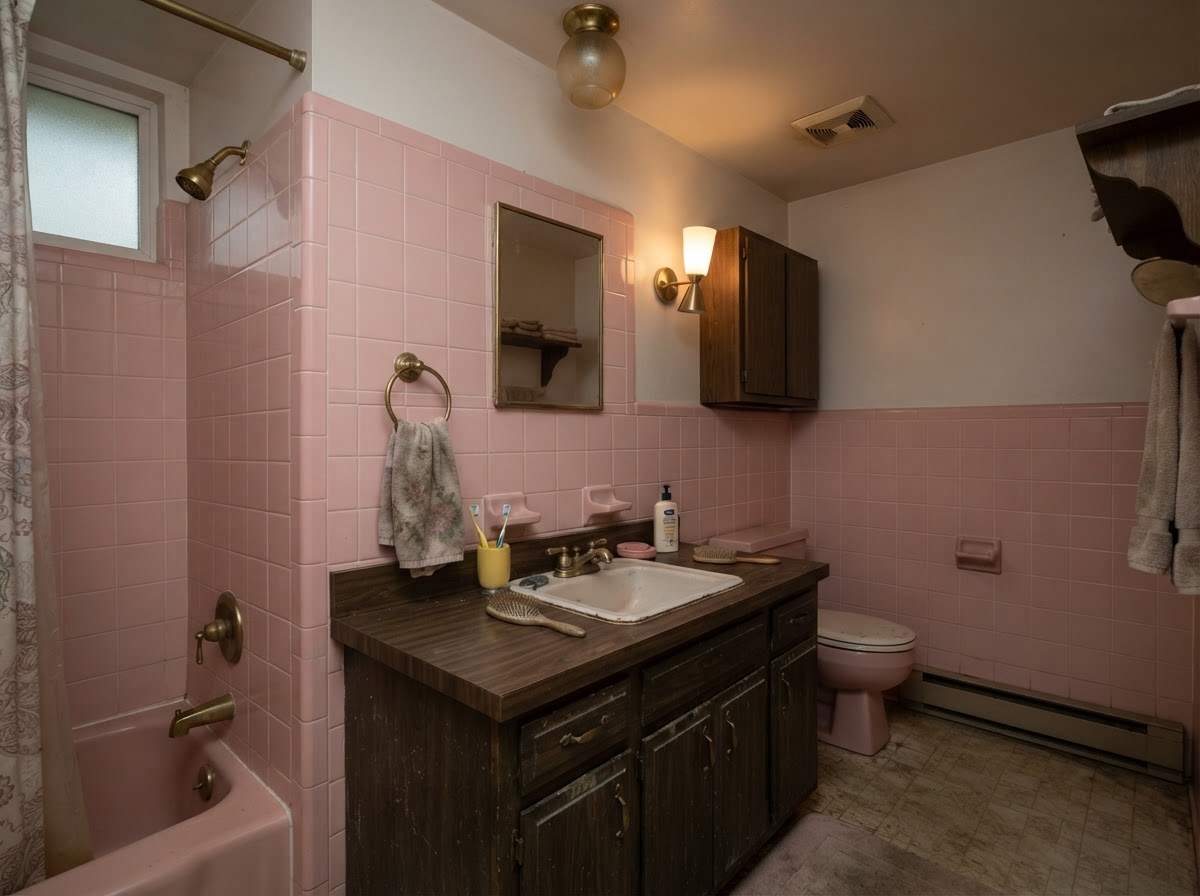 Bathroom remodel before and after — Before