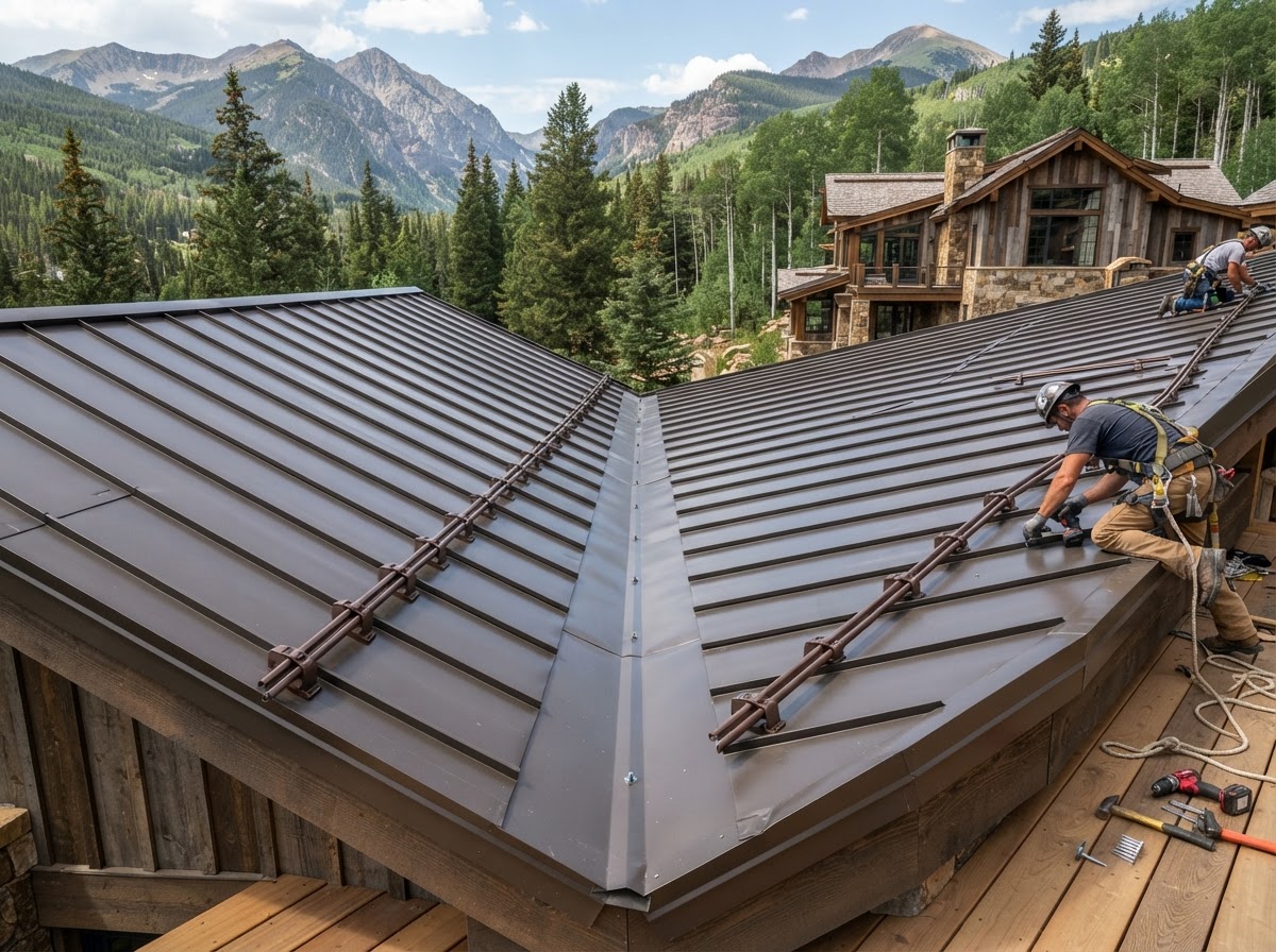 High-Altitude Snow Shield Metal Valley Installation