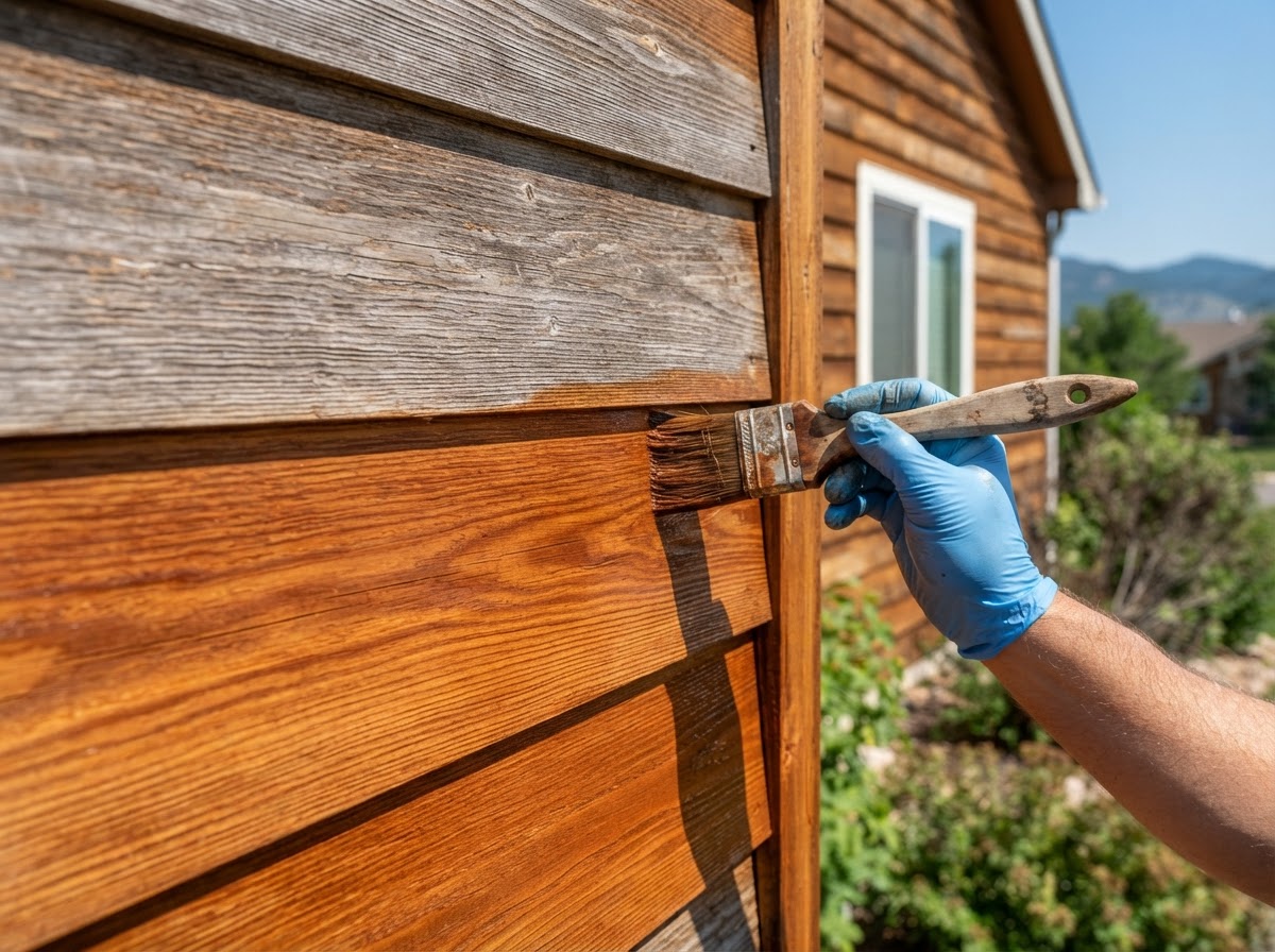 Cedar Lap Siding Restoration & Solid Stain