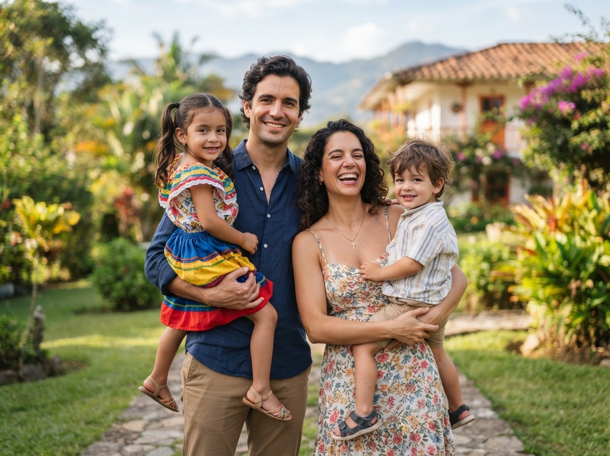 Familia feliz y protegida con NIO Seguros