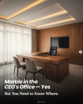 Marble in the CEO's Office - Abacus Interior Decoration