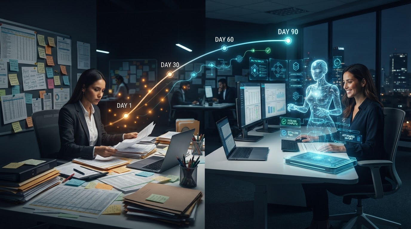 Hábitos de IA vs agentes: la empresa híbrida en 90 días
