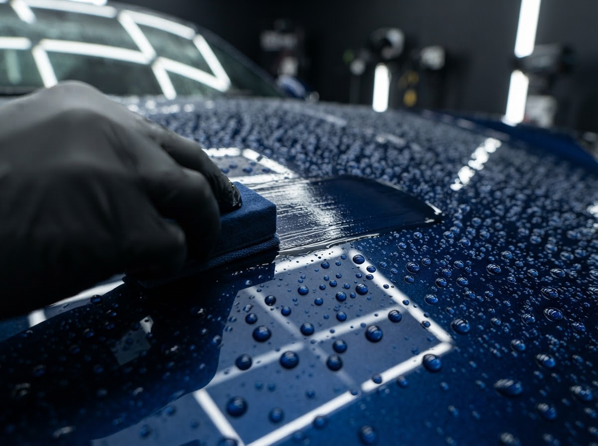 Hydrophobic Ceramic Coating Water Beading