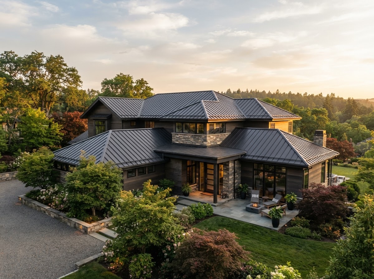 Standing Seam Metal Roof on a home