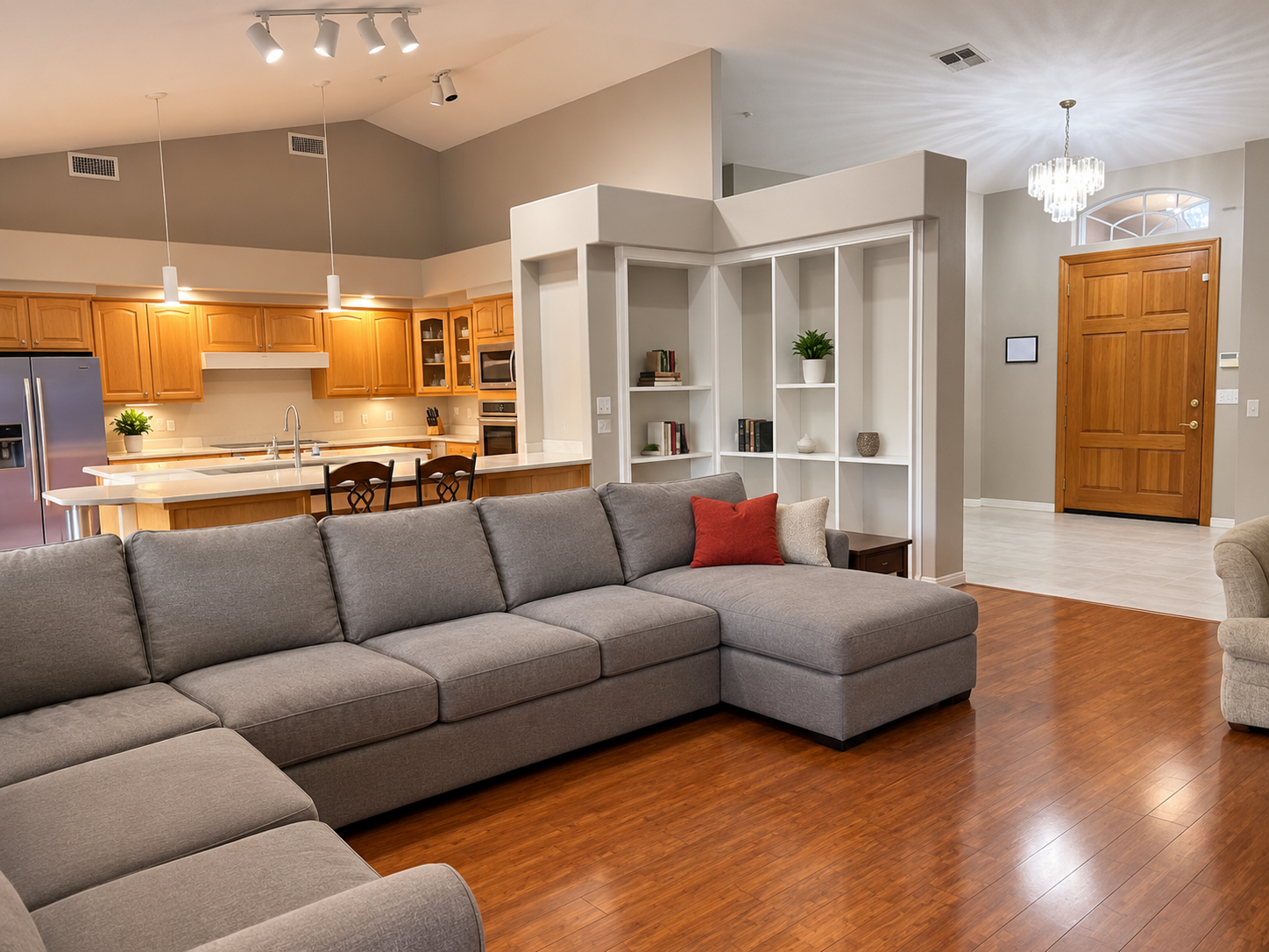 Spacious living room and kitchen at Serenity Circle RTC