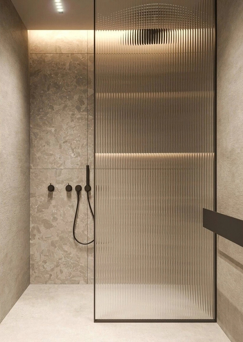 Design inspiration showing a tiled bathroom, not a completed Tilepro project.