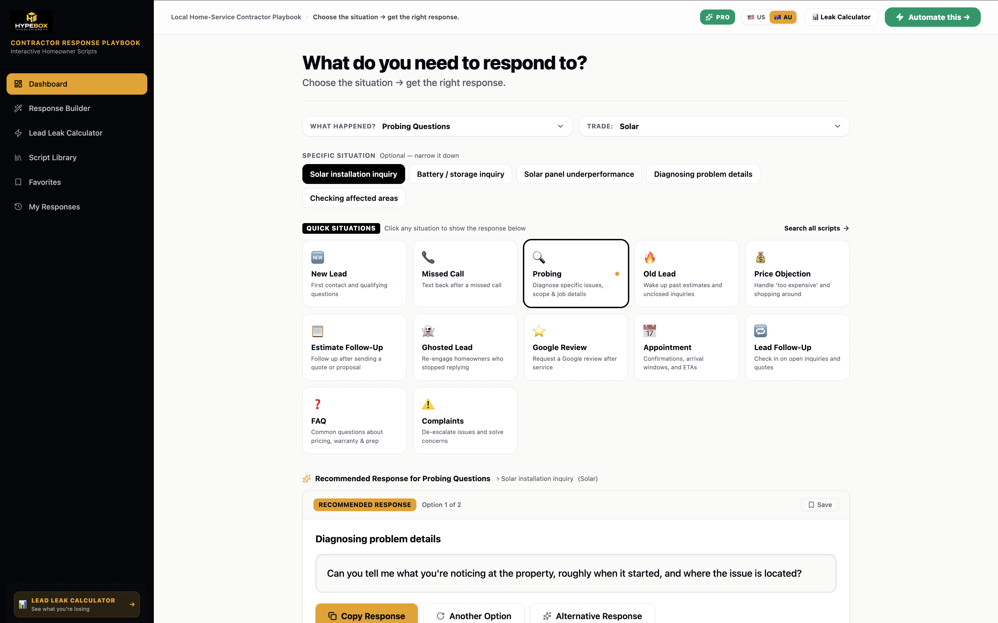 The 5-Star Recovery Playbook Interactive Dashboard with Situation Selector