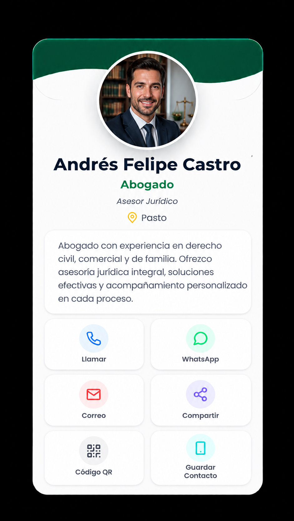 TUHRE CARD — Andrés Felipe Castro, Abogado