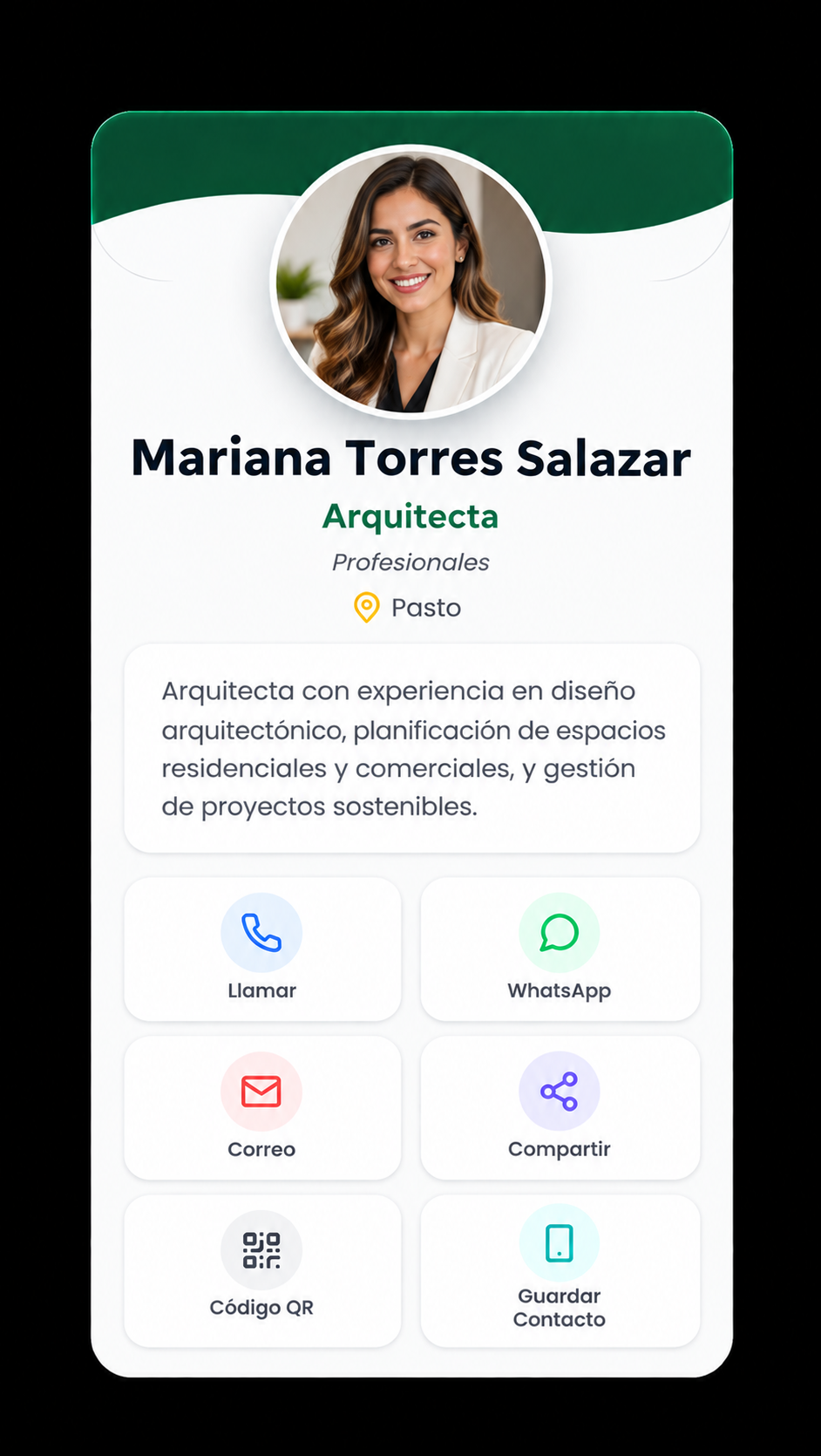 TUHRE CARD — Mariana Torres Salazar, Arquitecta
