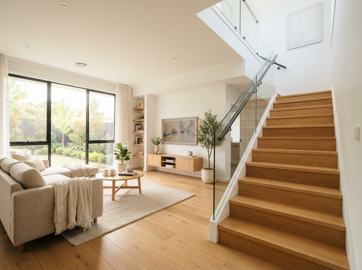 Clean modern townhouse interior in Lawrenceville GA