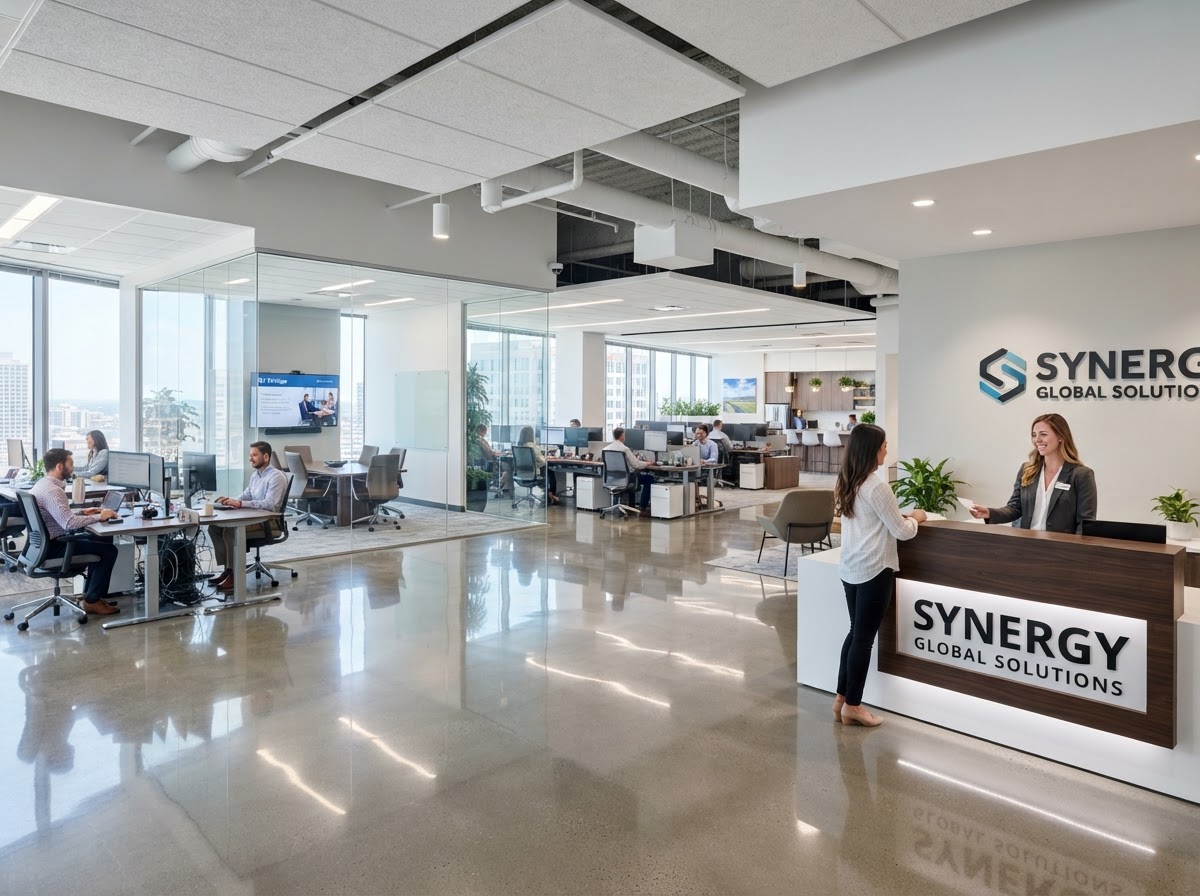Clean modern office after professional office cleaning in Lawrenceville GA
