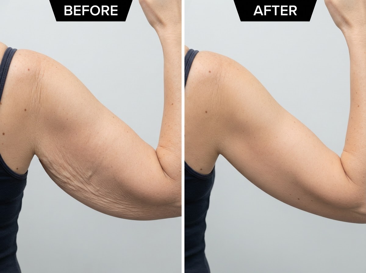 Velora Intimates Wellness Clinical Before and After Upper Arm Skin Firming