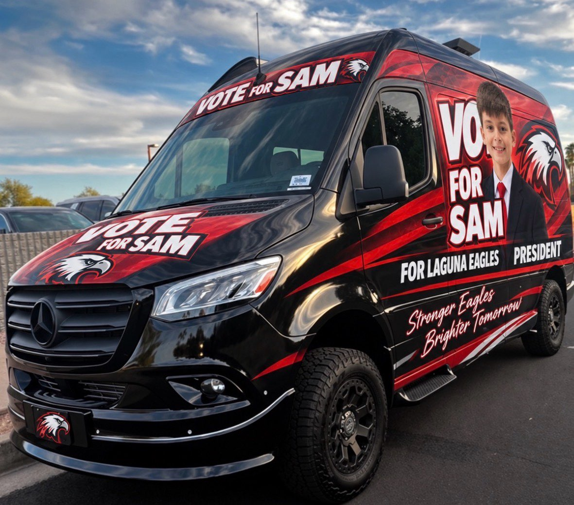 Sam Brill Official Campaign Sprinter Van