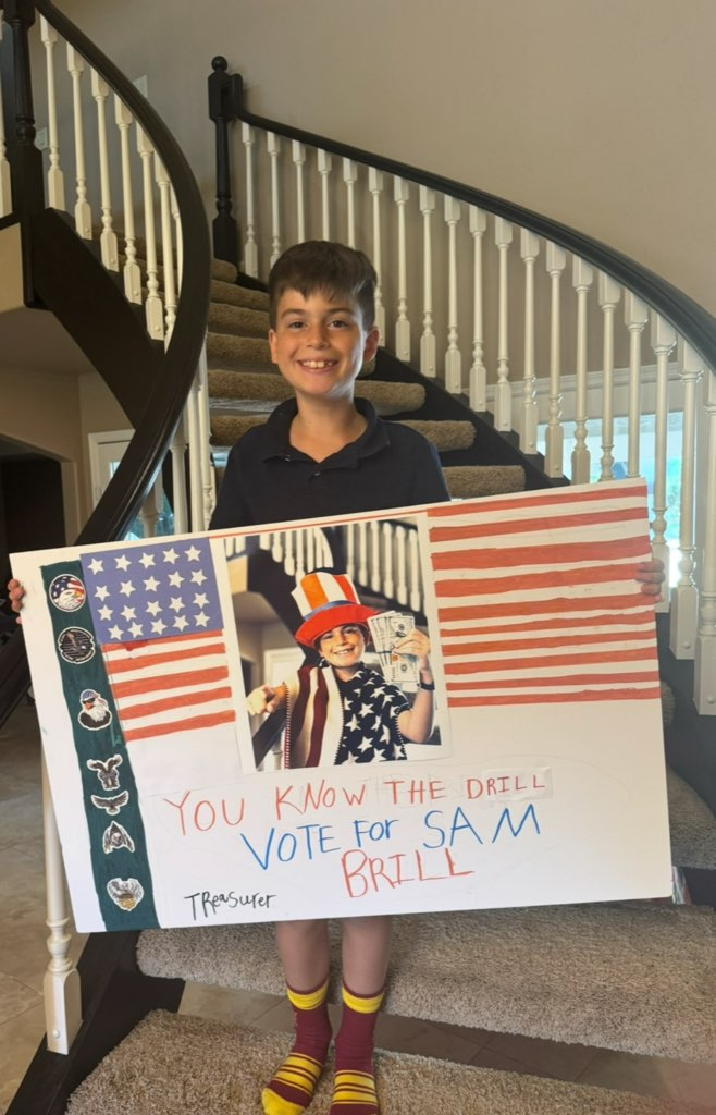 Sam with Uncle Sam campaign poster