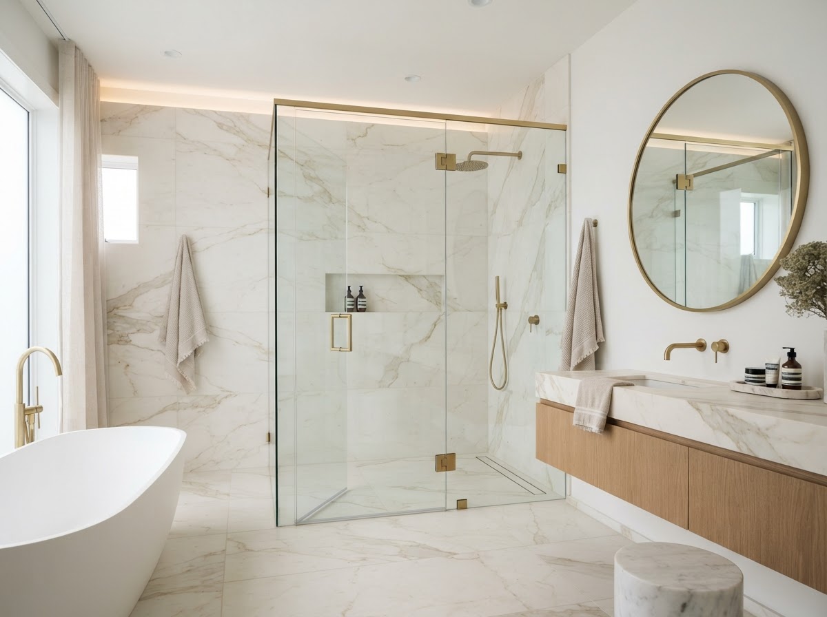Shower Door Installation & Heavy Glass