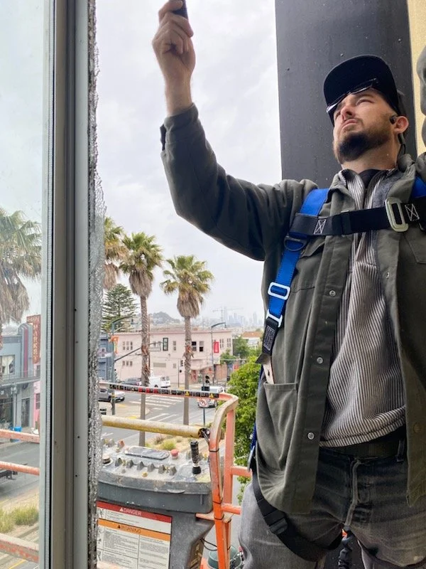 Cota Glass glazier performing window installation on site in San Francisco