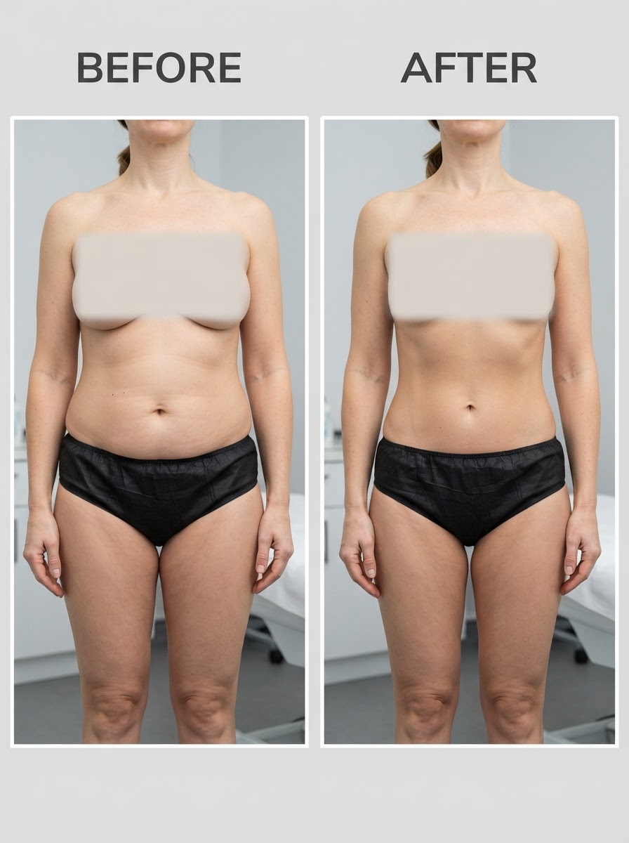 Velora Intimates Wellness Clinical Before and After Abdomen Non Surgical Lipo Fat Reduction