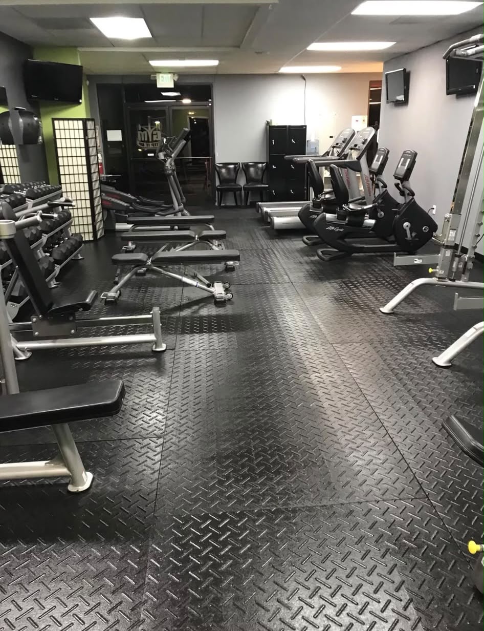 Commercial fitness center and gym floor sanitization by All Five Star MJ, Inc.