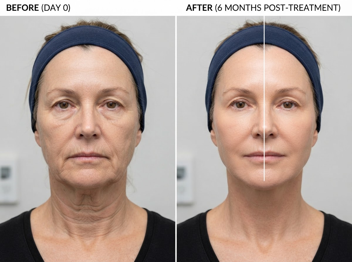 Eyes on Me Before and After Non-Surgical Facelift Face & Neck