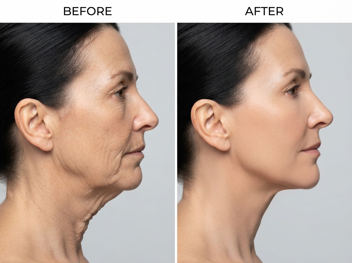Eyes on Me Before and After Neck & Jawline Firming