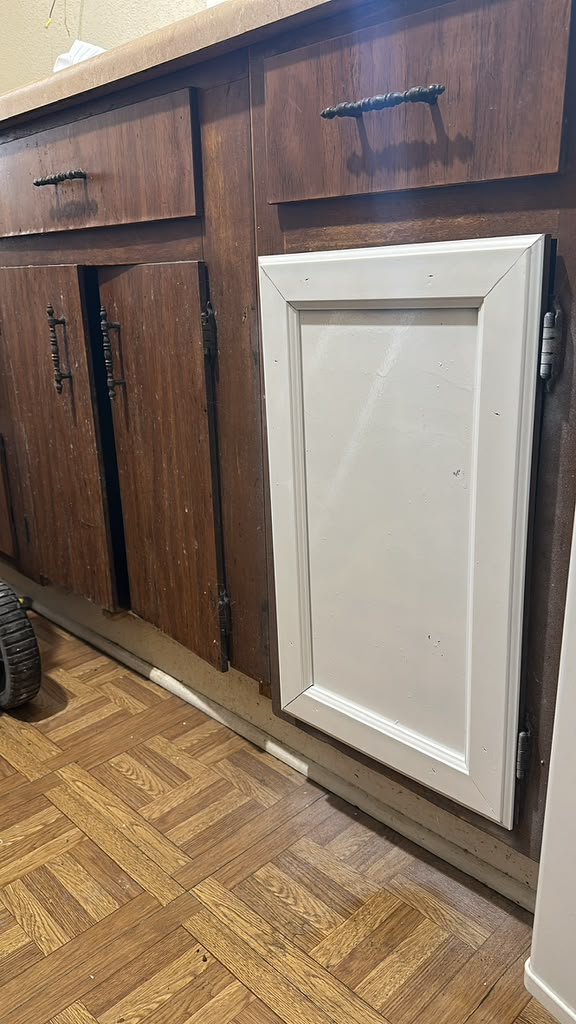 Cabinet refacing and custom door installation