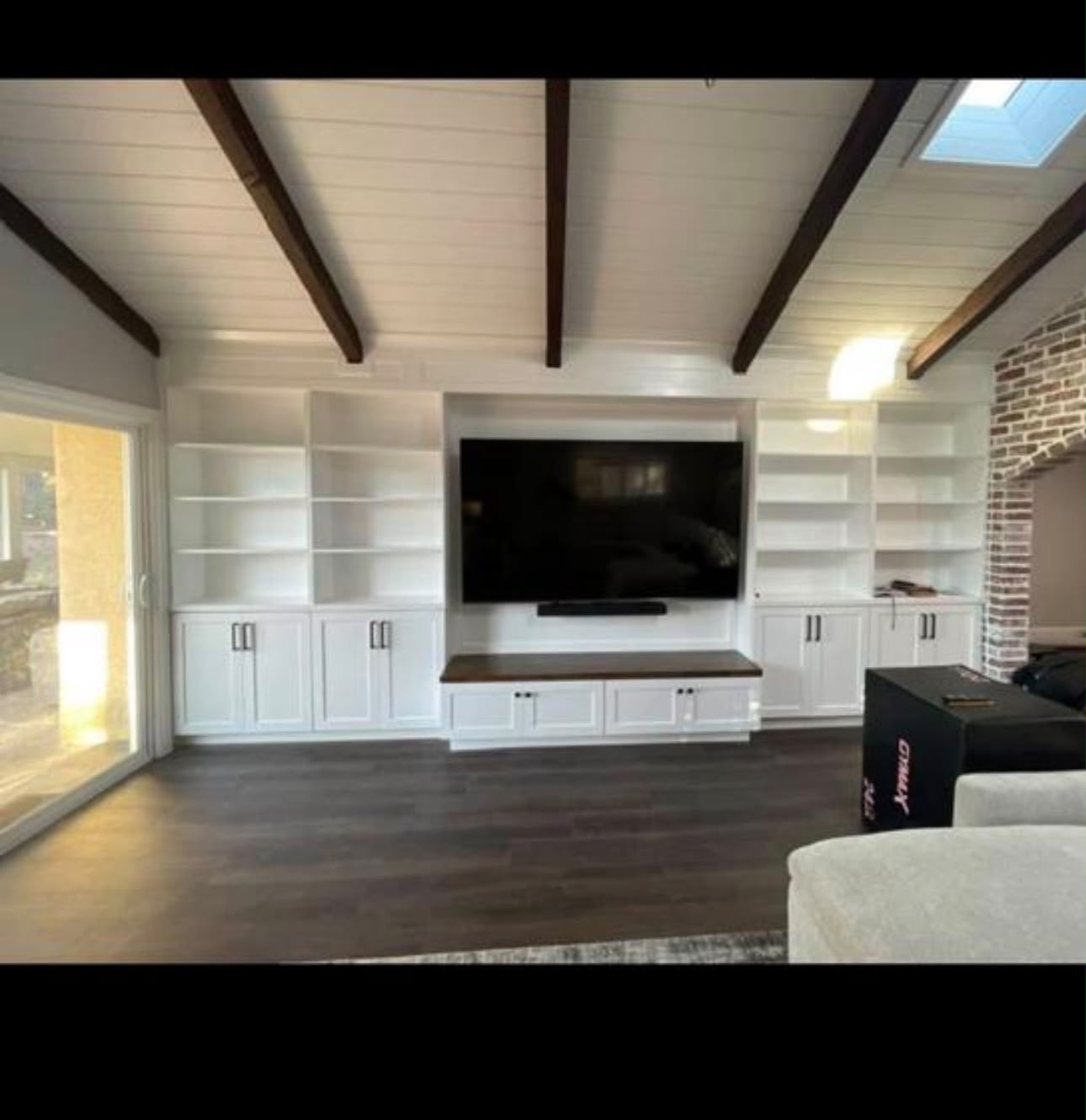 Custom built-in media center and entertainment cabinetry crafted by Custom Cabinets San Diego in Chula Vista CA