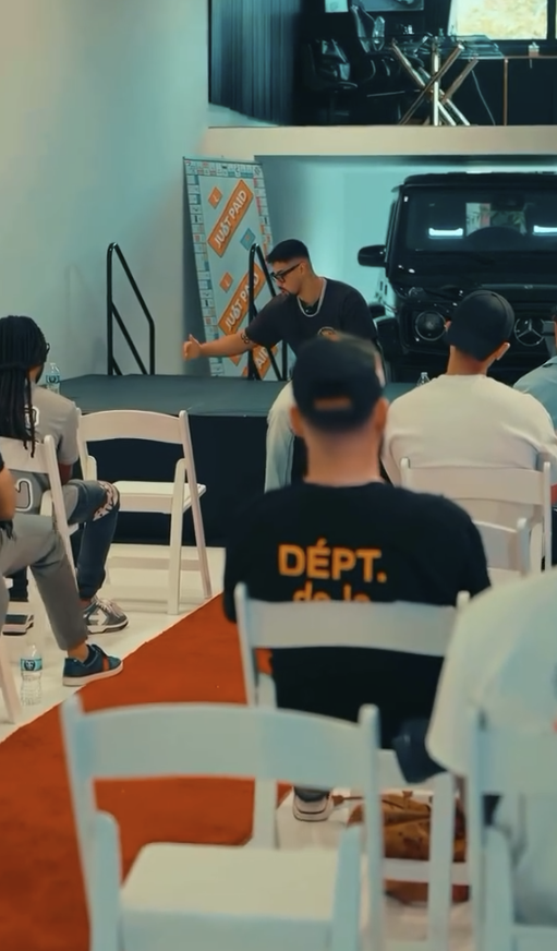 Justin War live speaking event with Mercedes G-Wagon