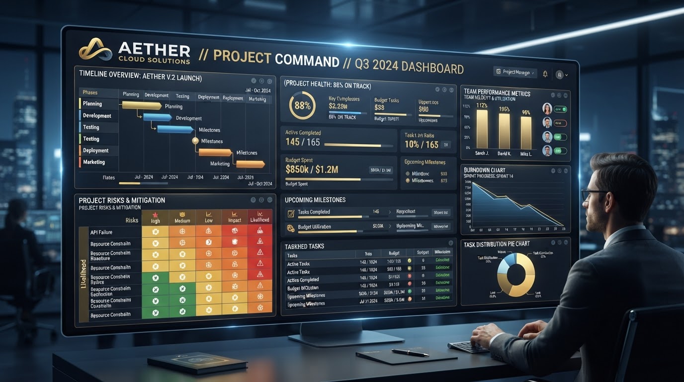 PMBOK 8th Edition Project Dashboard Example