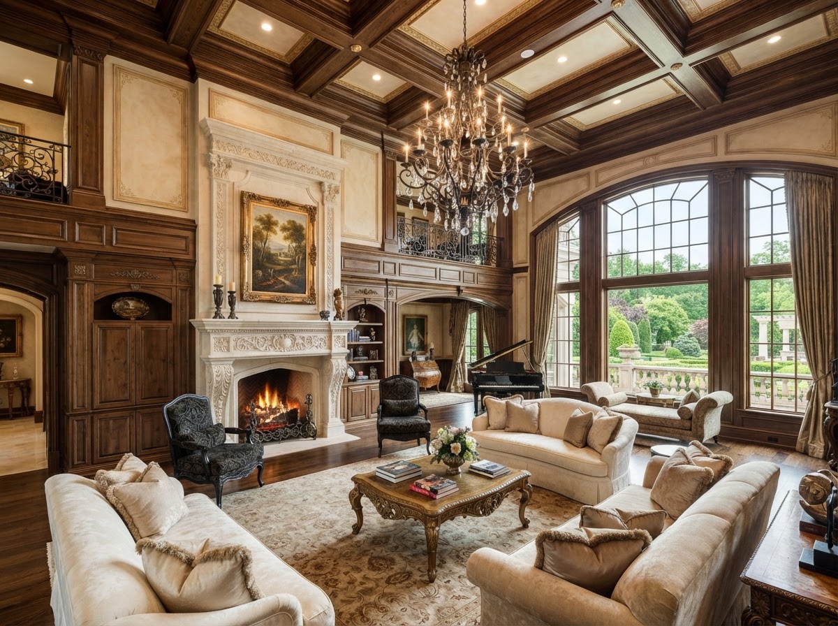 Coffered Ceiling & Traditional Woodwork